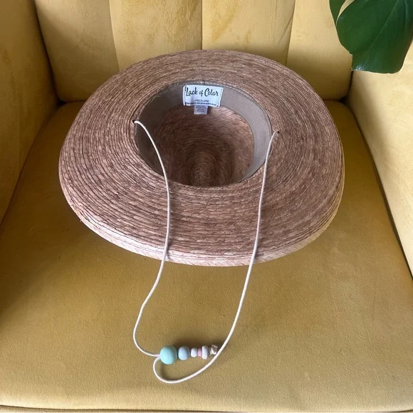 LIKE NEW Lack of Color Western Palma Straw Hat w/ adjustable beaded string - Picture 3 of 8